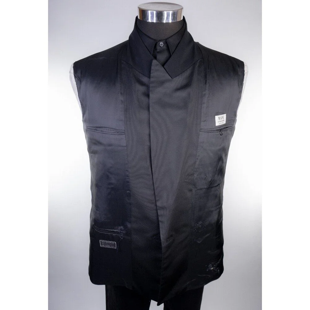Giorgio Armani Wool Tuxedo Blazer Sport Coat Jacket Size 40S Double Breasted